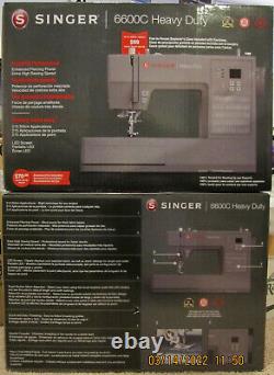 SINGER Heavy Duty 6600C Computerized Sewing Machine Brand New In Sealed Box