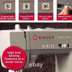 SINGER Heavy Duty 6800C Computerized Sewing Machine with Accessory Kit, Grey