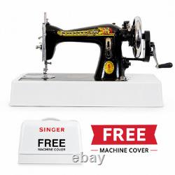 SINGER Solo Supreme Manual Sewing Machine Black Heavy Duty Cast Iron-FREE Cover