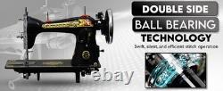 SINGER Solo Supreme Manual Sewing Machine Black Heavy Duty Cast Iron-FREE Cover