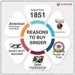 SINGER Solo Supreme Manual Sewing Machine Black Heavy Duty Cast Iron-FREE Cover