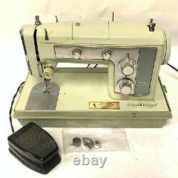 Sears Kenmore Zig-Zag Free Arm Metal Heavy Duty Sewing Machine Mint Green, GREAT