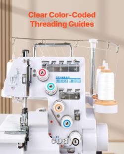 Serger Overlock Sewing Machine, 1250 Stitches per Minute, 2-3-5 Thread Capabilit