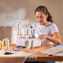 Serger Overlock Sewing Machine, 1250 Stitches per Minute, 2-3-5 Thread Capabilit