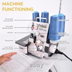 Serger Sewing Machine Heavy Duty Metal Frame 3-4 Thread Overlock