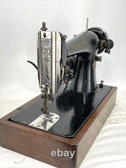 Serviced Rare 1911 Antique Vtg Singer 66 Sewing Machine Heavy Duty Leather Denim