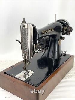 Serviced Rare 1911 Antique Vtg Singer 66 Sewing Machine Heavy Duty Leather Denim