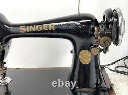 Serviced Rare 1911 Antique Vtg Singer 66 Sewing Machine Heavy Duty Leather Denim