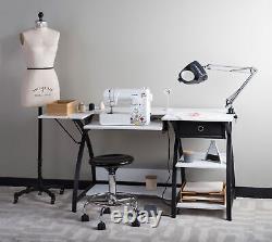 Sew Ready Comet Sewing Machine Desk Tables Heavy Gauge Steel Multiple Storage US