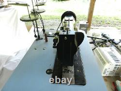 Singer 111W153 Industrial Walking Foot Sewing Machine Table 121L Clutch Motor