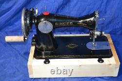 Singer 15-91 Hand Crank Sewing Machine Sew Heavy Material Serviced