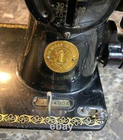 Singer 15 91 Heavy Duty Sewing Machine 1950 With Manual Accessories Pedal Used