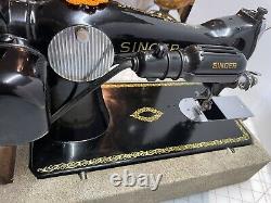 Singer 15-91 Heavy Duty Sewing Machine Leather to Chifon SERVICED WithCase