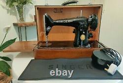 Singer 201K Heavy Duty Electric Semi Industrial Sewing Machine Fully Serviced