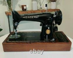 Singer 201K Heavy Duty Electric Semi Industrial Sewing Machine Fully Serviced