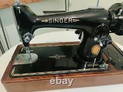 Singer 201K Heavy Duty Electric Semi Industrial Sewing Machine Fully Serviced