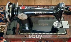 Singer 201k Heavy Duty Semi Industrial Sewing Machine Hand Cranked VGC