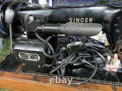 Singer 201k Semi Industrial Sewing Machine. Sews Leather. Heavy Duty