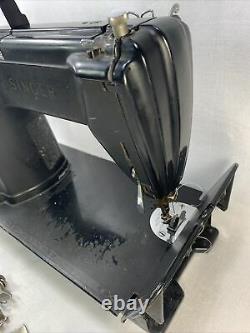 Singer 301A Portable Sewing Machine Heavy Duty As Is for Parts Repair Read