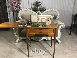 Singer 301A Slant Needle Heavy Duty Sewing Machine withCabinet, serviced Near Mint