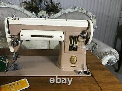 Singer 301A Slant Needle Heavy Duty Sewing Machine withCabinet, serviced Near Mint