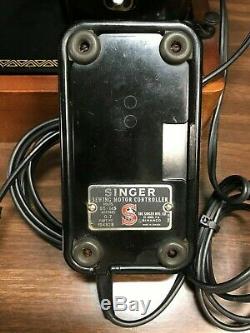 Singer 306M Made Italy Heavy Duty Sewing Machine Vintage Black Foot Pedal Tested