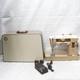 Singer 401A Sewing Machine Heavy Duty Gear Driven With Pedal, Cord, Wooden Case