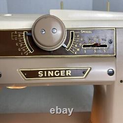 Singer 403A Sewing Machine Heavy Duty Slant O Matic with Foot Pedal Working