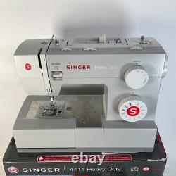 Singer 4411 Heavy Duty Portable Sewing Machine Grey With Pedal And Accessories