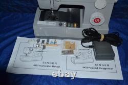 Singer 4423 Heavy Duty Used Sewing Machine Attachments Manual Serviced Sews Nice