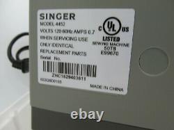Singer 4452 Heavy Duty Metal Frame Sewing Machine in Hard Case