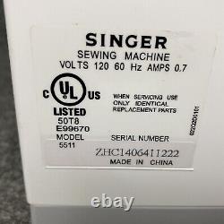 Singer 5511 Scholastic Heavy Duty Sewing Machine with Extras In EUC