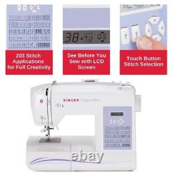 Singer 7258 Sewing & Quilting Machine Green/White 203 Stitch Applications