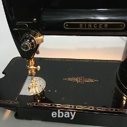Singer Black 301A Sewing Machine Slant Needle Heavy Duty With Pedal And Light