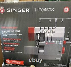 Singer HD0450S Heavy-Duty Serger Sewing Machine #230414 Gray/Red BRAND NEW