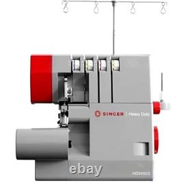 Singer HD0450S Heavy-Duty Serger Sewing Machine #230414 Gray/Red BRAND NEW