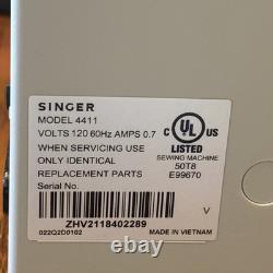 Singer Heavy Duty 4411 Sewing Machine High Speed 11 Stitches Foot Pedal In Box