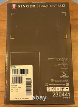 Singer Heavy Duty 8832 Sewing Machine Black 32 Stitches Metal Frame New Sealed