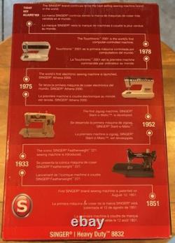 Singer Heavy Duty 8832 Sewing Machine Black 32 Stitches Metal Frame New Sealed