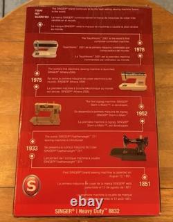 Singer Heavy Duty 8832 Sewing Machine Black 32 Stitches Metal Frame New Sealed