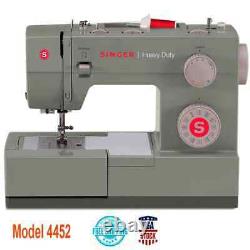 Singer Heavy Duty Sewing Machine 4452 Mechanical 110 Stitch Applications Gray