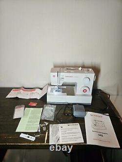 Singer Heavy Duty Sewing Machine Classic 44S With Peddle/Box/Books Tested Working