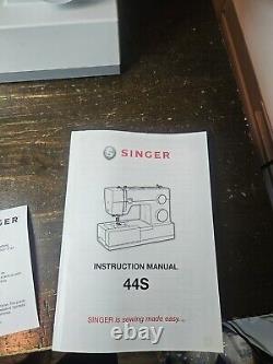 Singer Heavy Duty Sewing Machine Classic 44S With Peddle/Box/Books Tested Working