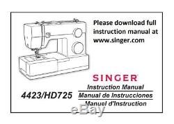 Singer Sewing Machine HD 725 Heavy Duty with 23 Built-in Stitches 4423 Accessories