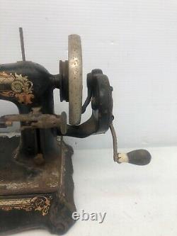 Super Rare Vintage Martha Washington Heavy Black Metal Sewing Machine