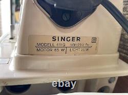 Sweet 1965 Singer 411 G Heavy Duty Sewing Germany PB485630 with accessories