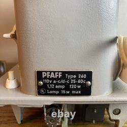 Tested! Vintage PFAFF 260 Heavy Duty Sewing Machine With Foot Petal/knee Petal