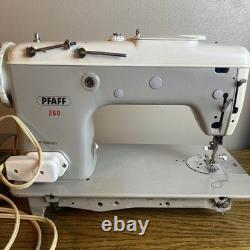 Tested! Vintage PFAFF 260 Heavy Duty Sewing Machine With Foot Petal/knee Petal