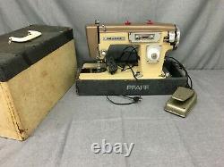 VINTAGE PFAFF dial-a-stitch HEAVY DUTY SEWING MACHINE with PEDAL & CASE
