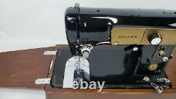 VINTAGE SINGER PORTABLE HEAVY DUTY SEWING MACHINE MODEL 224 RED S With ACC & CASE